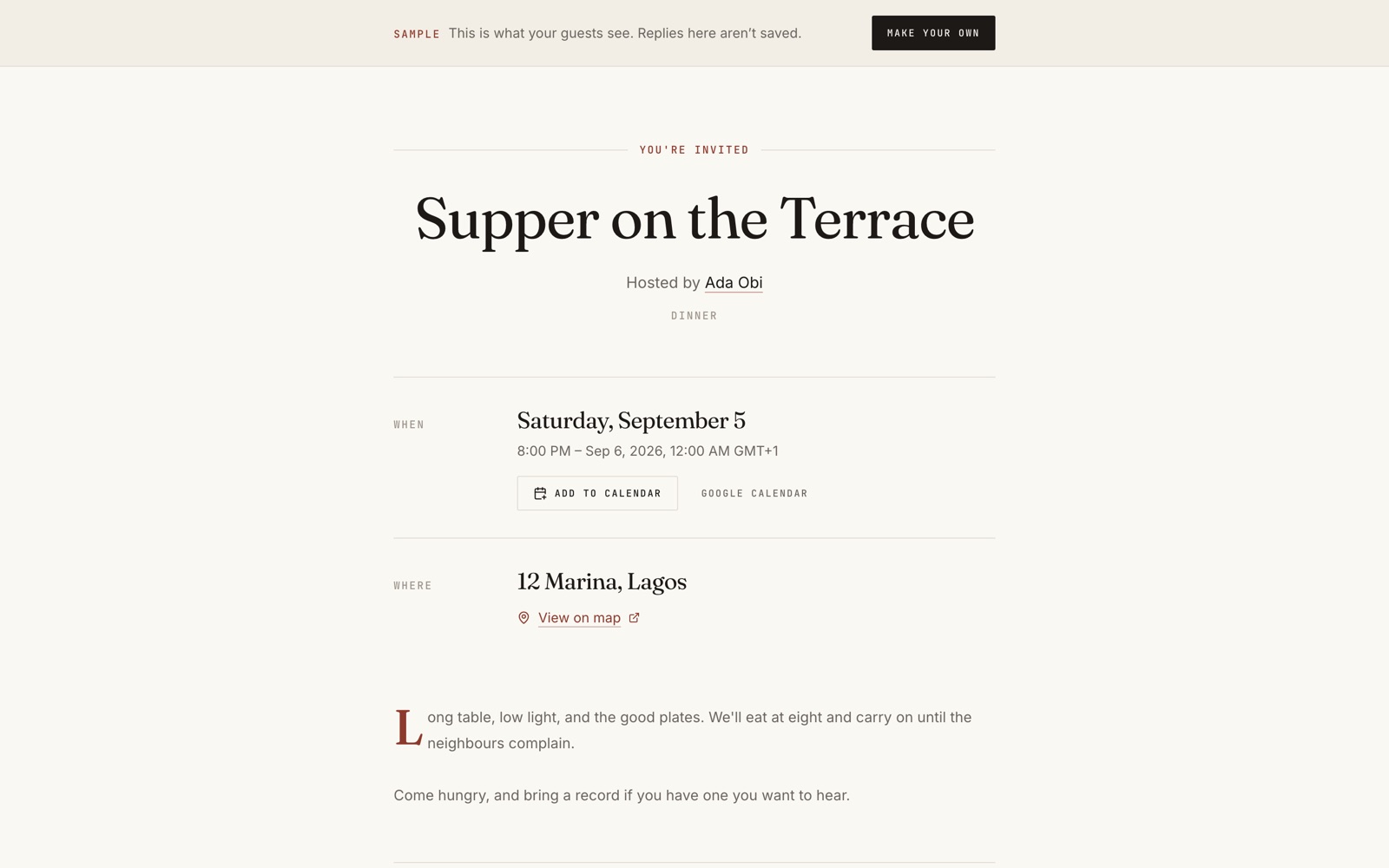 Invito interface